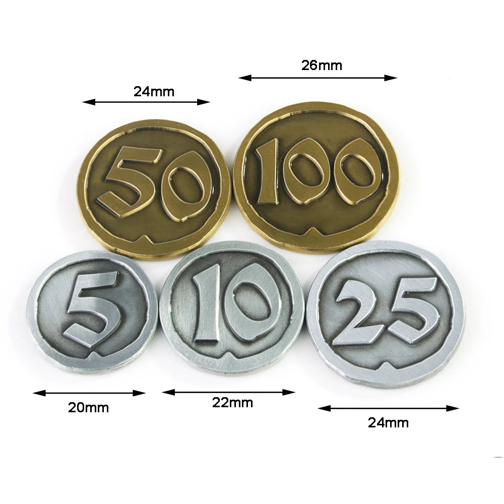 30Pc Metal Game Coins