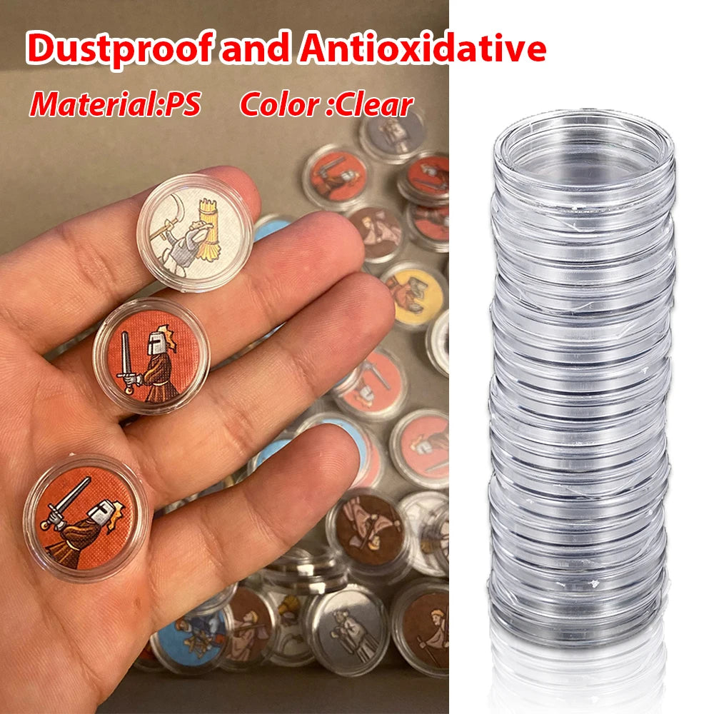 10/25/50/100Pcs 19-33mm Transparent Coin Capsules