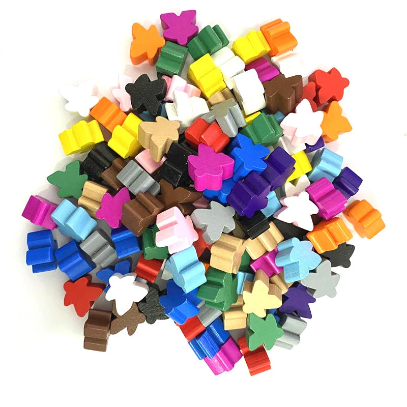 100pcs/set 16mm Wooden Meeples