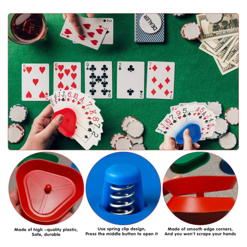 4pcs/set Triangle Shaped Playing Card Holder