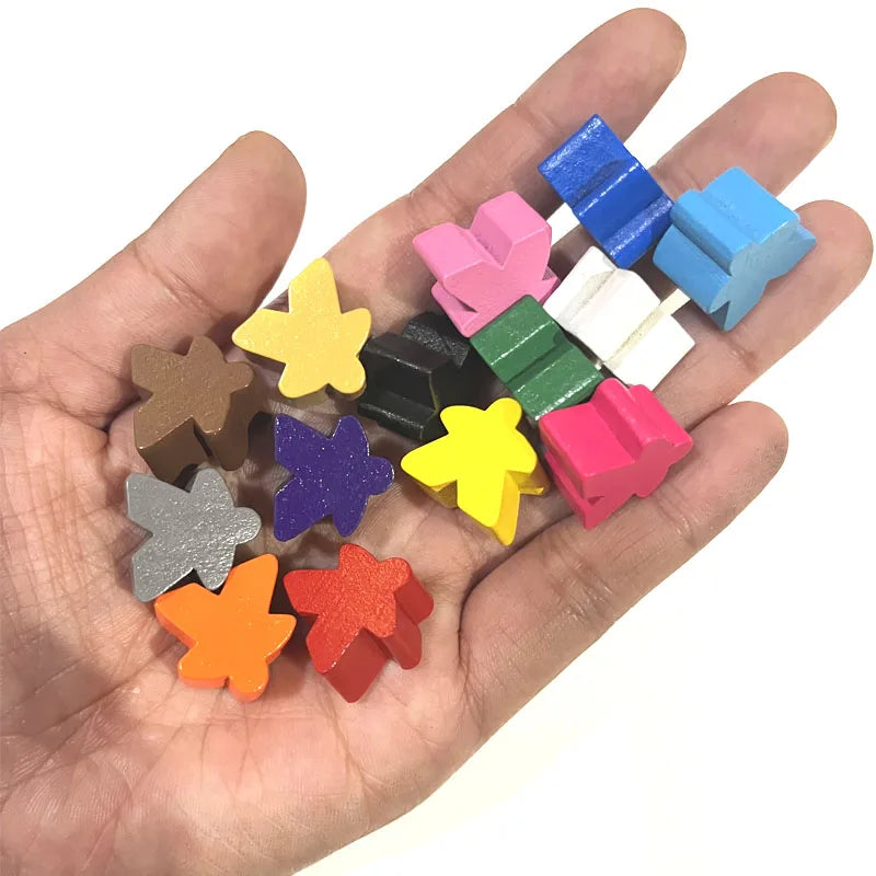 100pcs/set 16mm Wooden Meeples